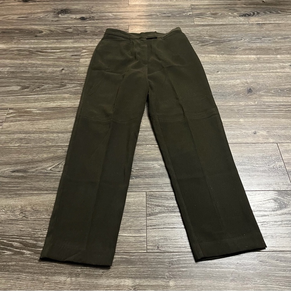 80s/90s Vintage Norton Studio Vintage High Waist Trousers Pants (Olive Green) 4P - Picture 8 of 8